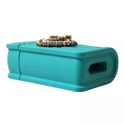 Dolce & Gabbana Turquoise Silicone Devotion Heart Cover AirPods Case