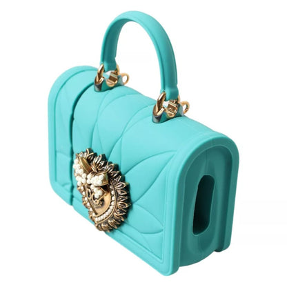 Turquoise Silicone Devotion Heart Bag Cover Hand Airpods Case - The Luxe Alliance