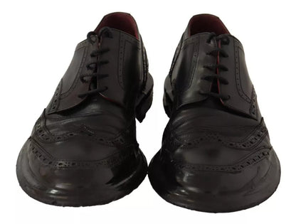  - Black Leather Brogue Oxford Dress Shoes