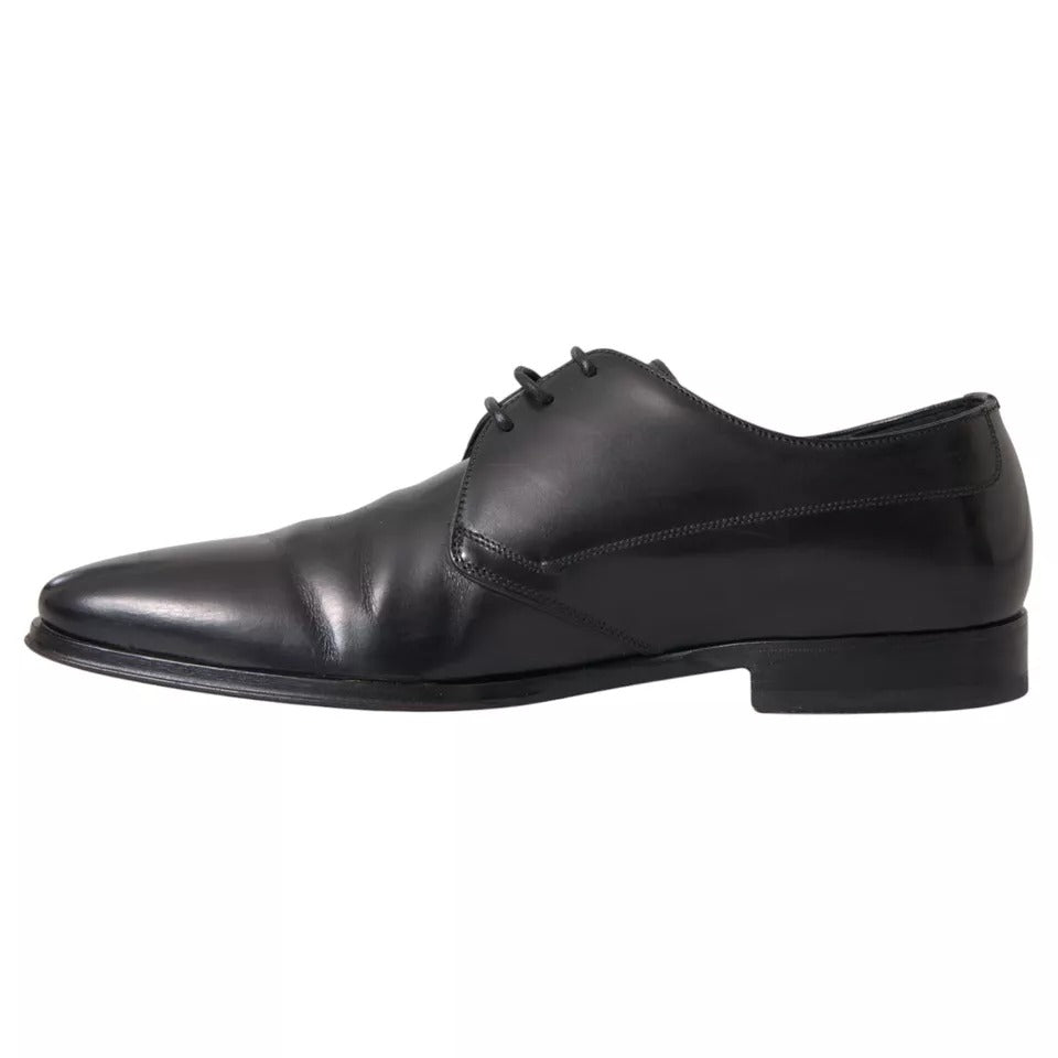  - Black Leather Derby Formal Dress Men Shoes