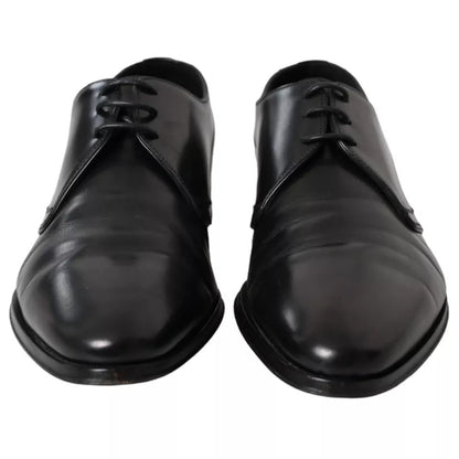  - Black Leather Derby Formal Dress Men Shoes