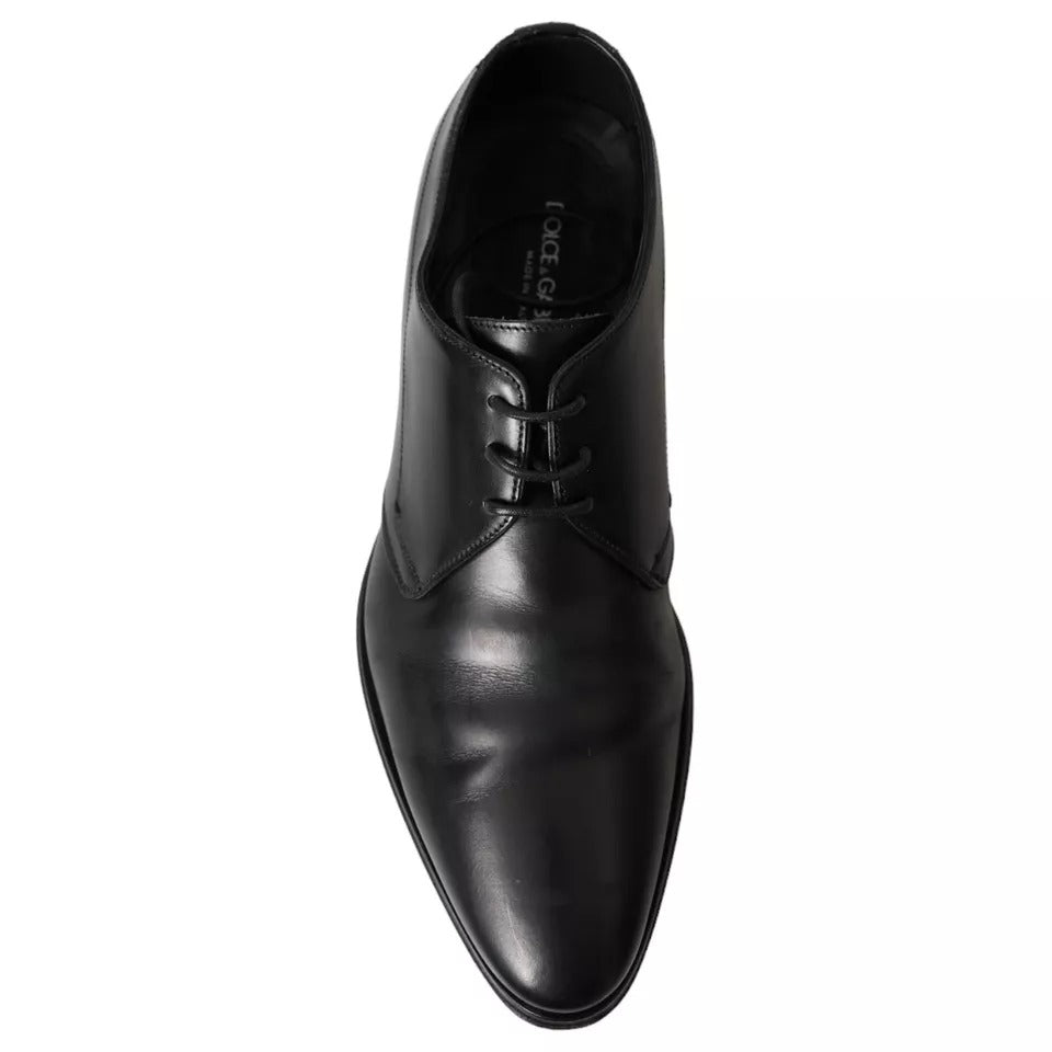  - Black Leather Derby Formal Dress Men Shoes