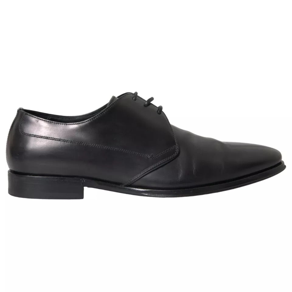  - Black Leather Derby Formal Dress Men Shoes