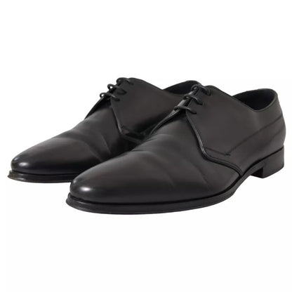  - Black Leather Derby Formal Dress Men Shoes