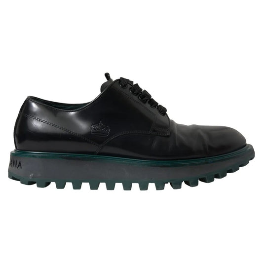  - Black Leather Derby Formal Dress Shoes