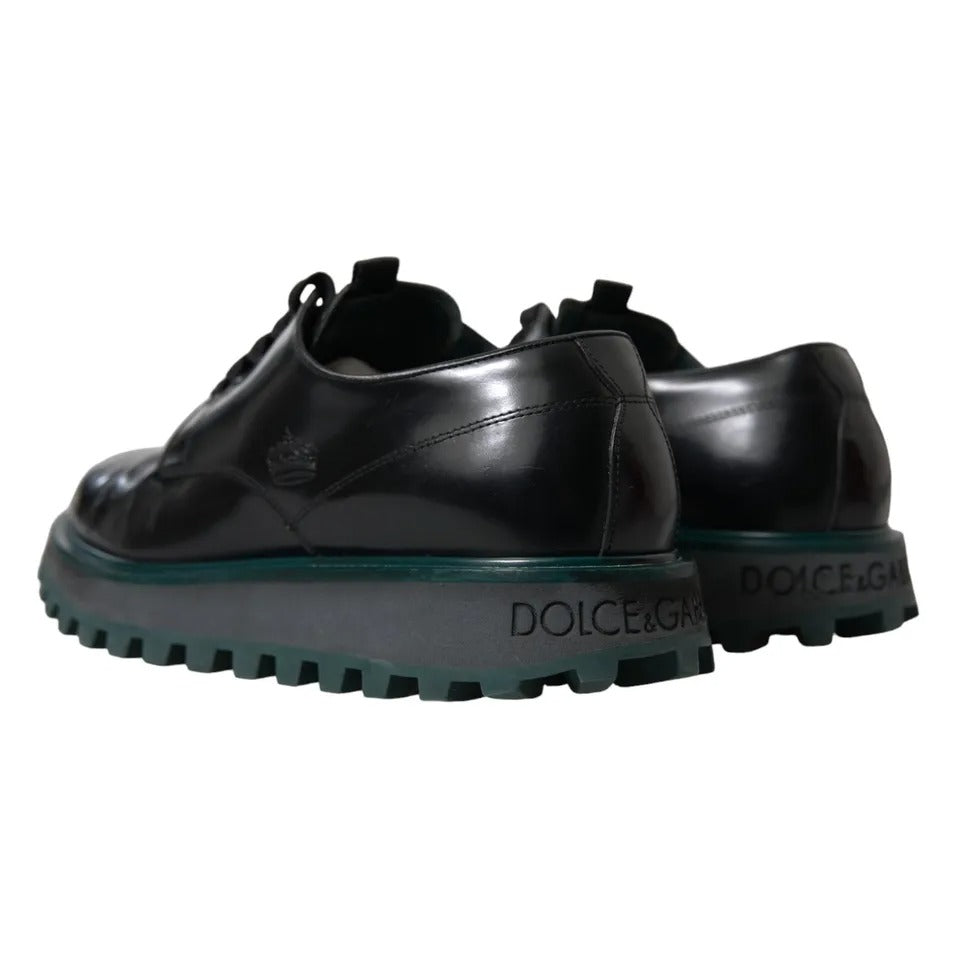  - Black Leather Derby Formal Dress Shoes