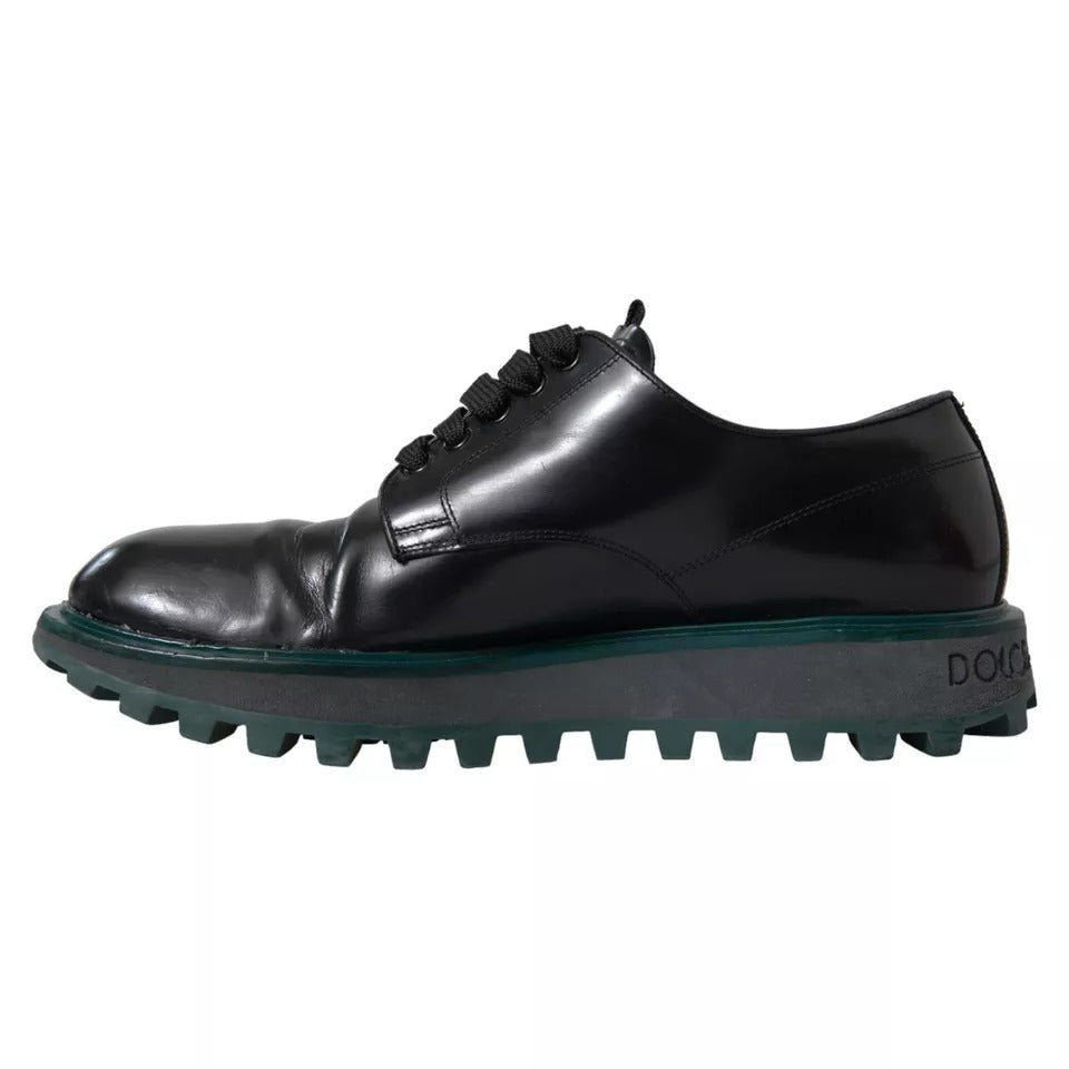  - Black Leather Derby Formal Dress Shoes