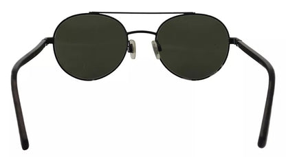  - Matte Black Steel Frame Green Lens DG2245 Sunglasses