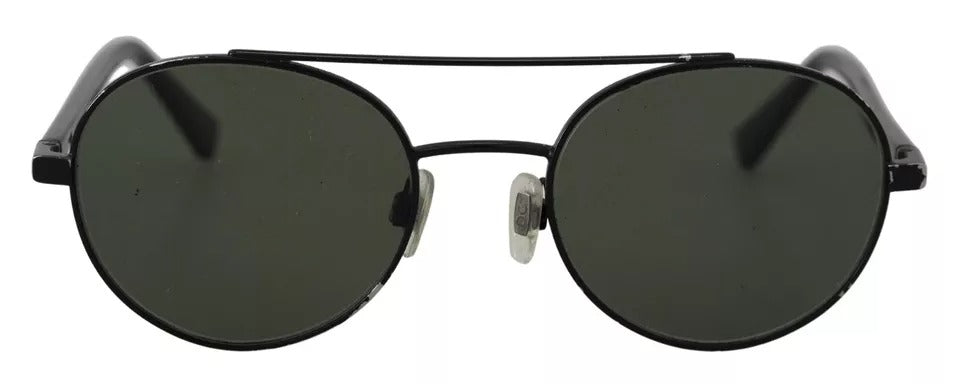  - Matte Black Steel Frame Green Lens DG2245 Sunglasses