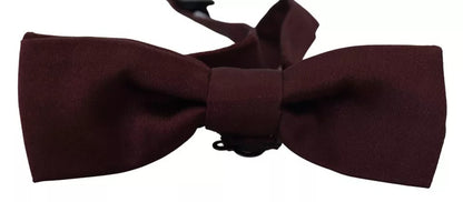  - Bordeaux Silk Adjustable Neck Men Bow Tie