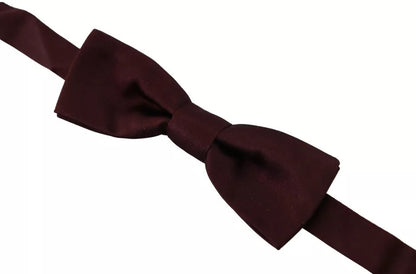  - Bordeaux Silk Adjustable Neck Men Bow Tie