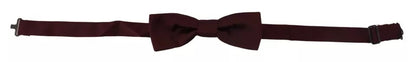  - Bordeaux Silk Adjustable Neck Men Bow Tie