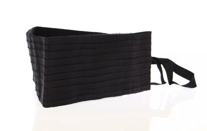  - Black Silk Womens Waist Cummerbund