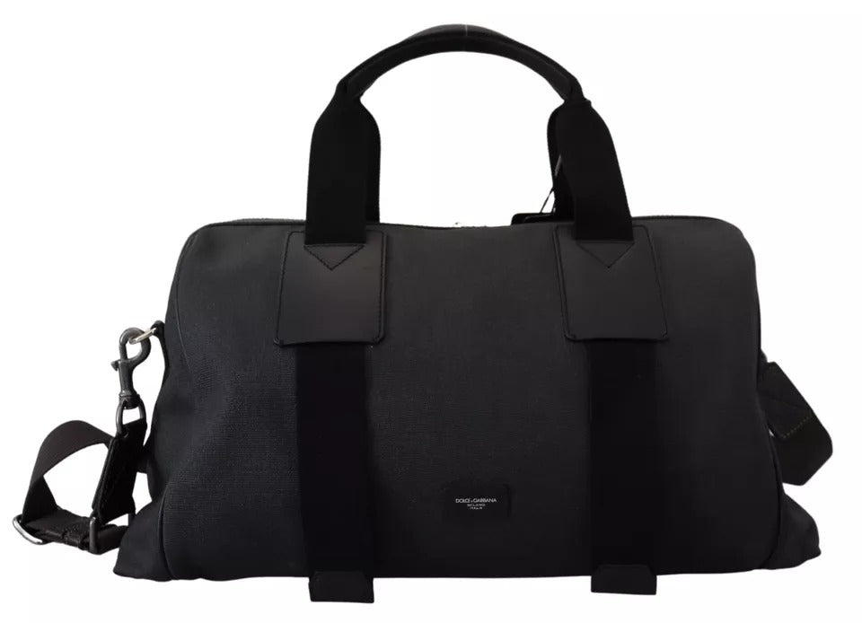  - Black Gray Holdall Tote Men Hand Shoulder Bag