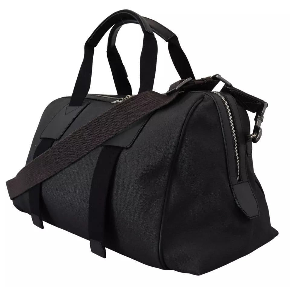  - Black Gray Holdall Tote Men Hand Shoulder Bag