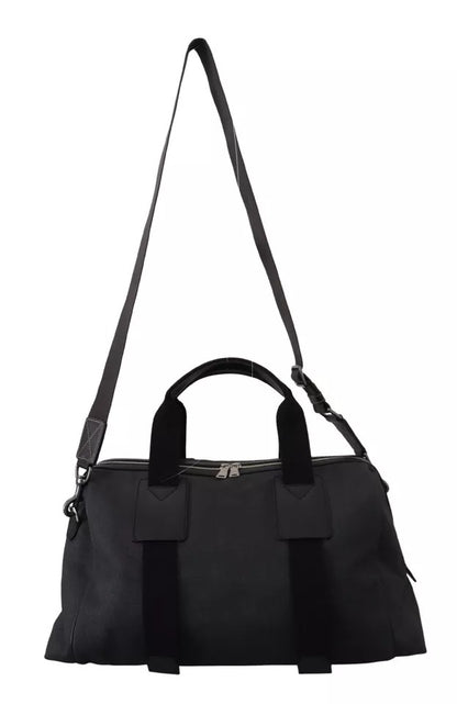  - Black Gray Holdall Tote Men Hand Shoulder Bag