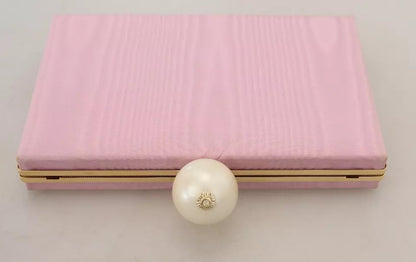 Pink Silk Gold Frame Clutch Evening Party Purse Bag - The Luxe Alliance