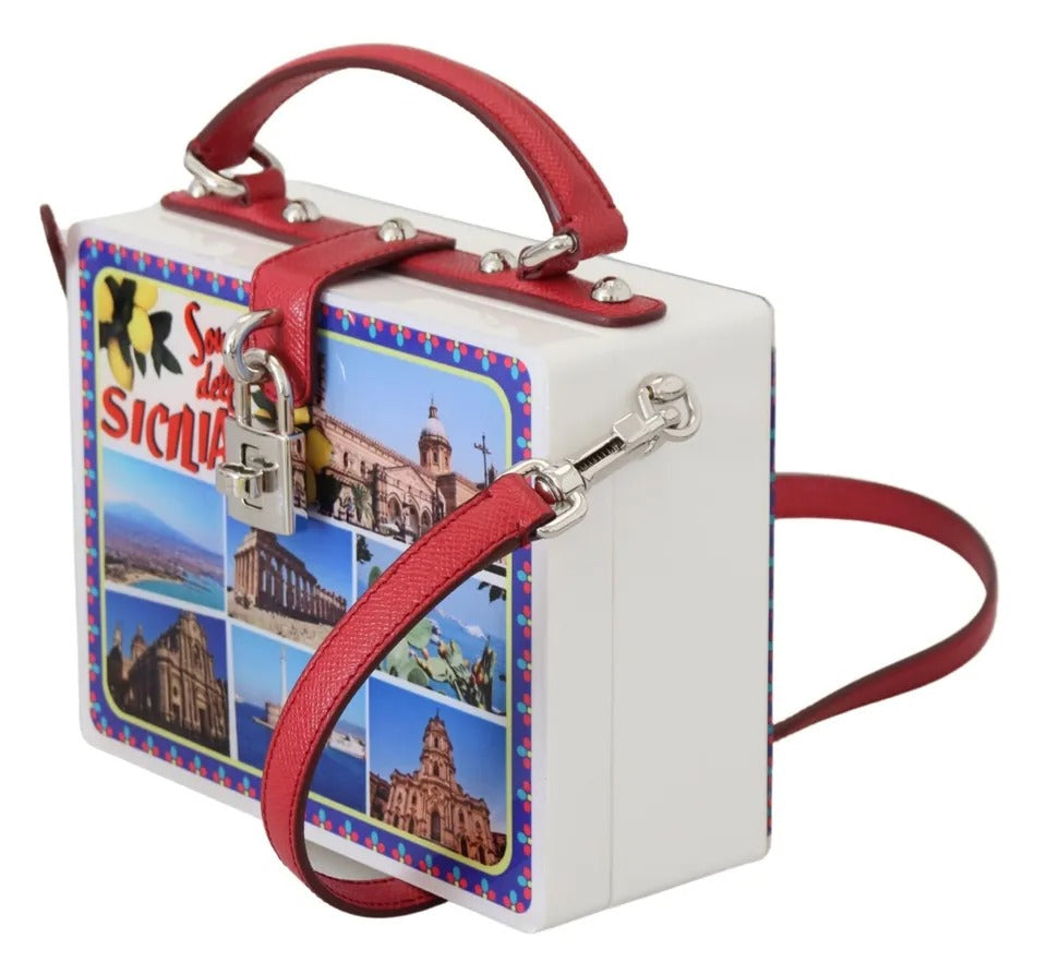 White Plexi Box Sicilia Square Hand Shoulder Purse Bag - The Luxe Alliance