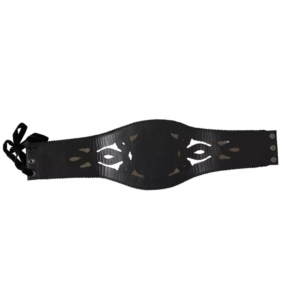 Black Canvas Embellished Waist Women Belt - The Luxe Alliance