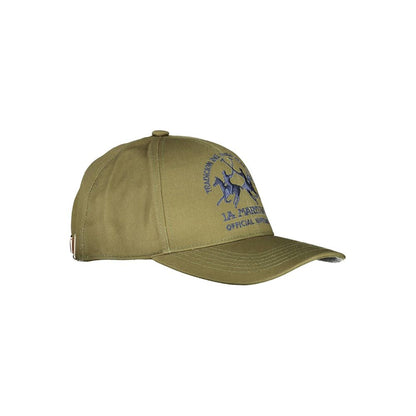 Green Cotton Men Cap - The Luxe Alliance