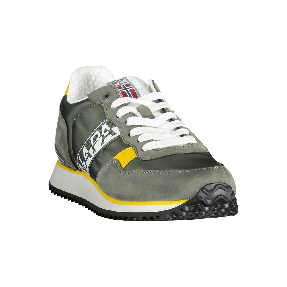  - Green Polyester Men Sneaker