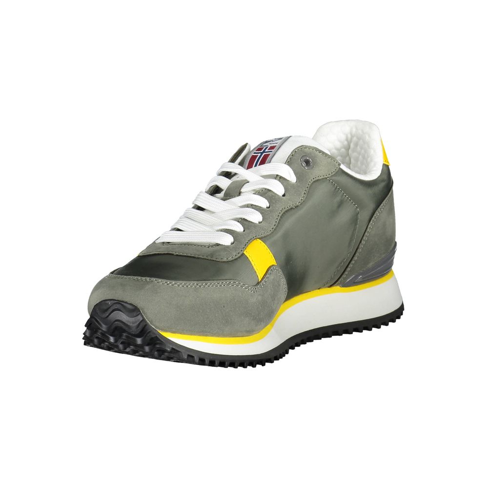  - Green Polyester Men Sneaker