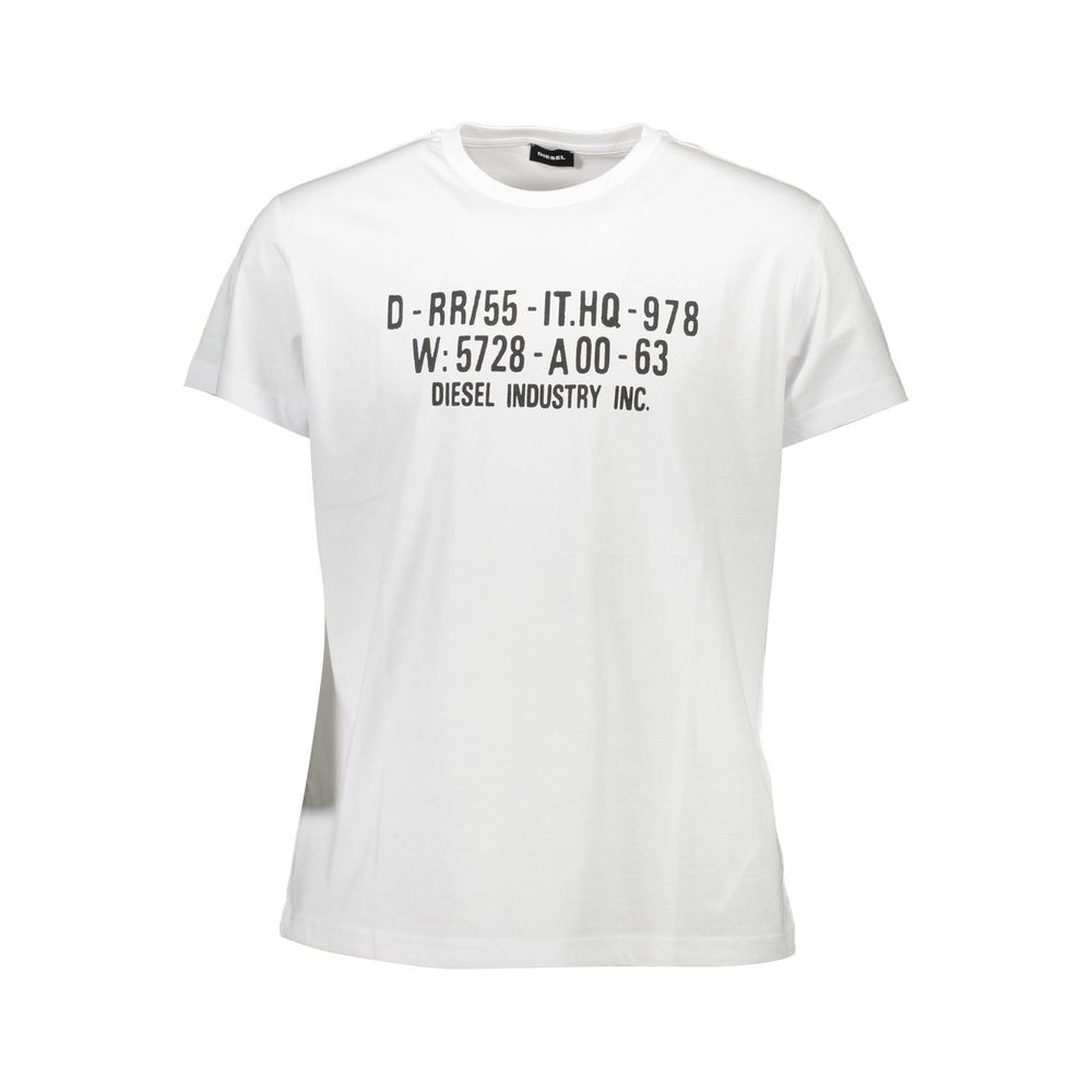  - White Cotton Men T-Shirt