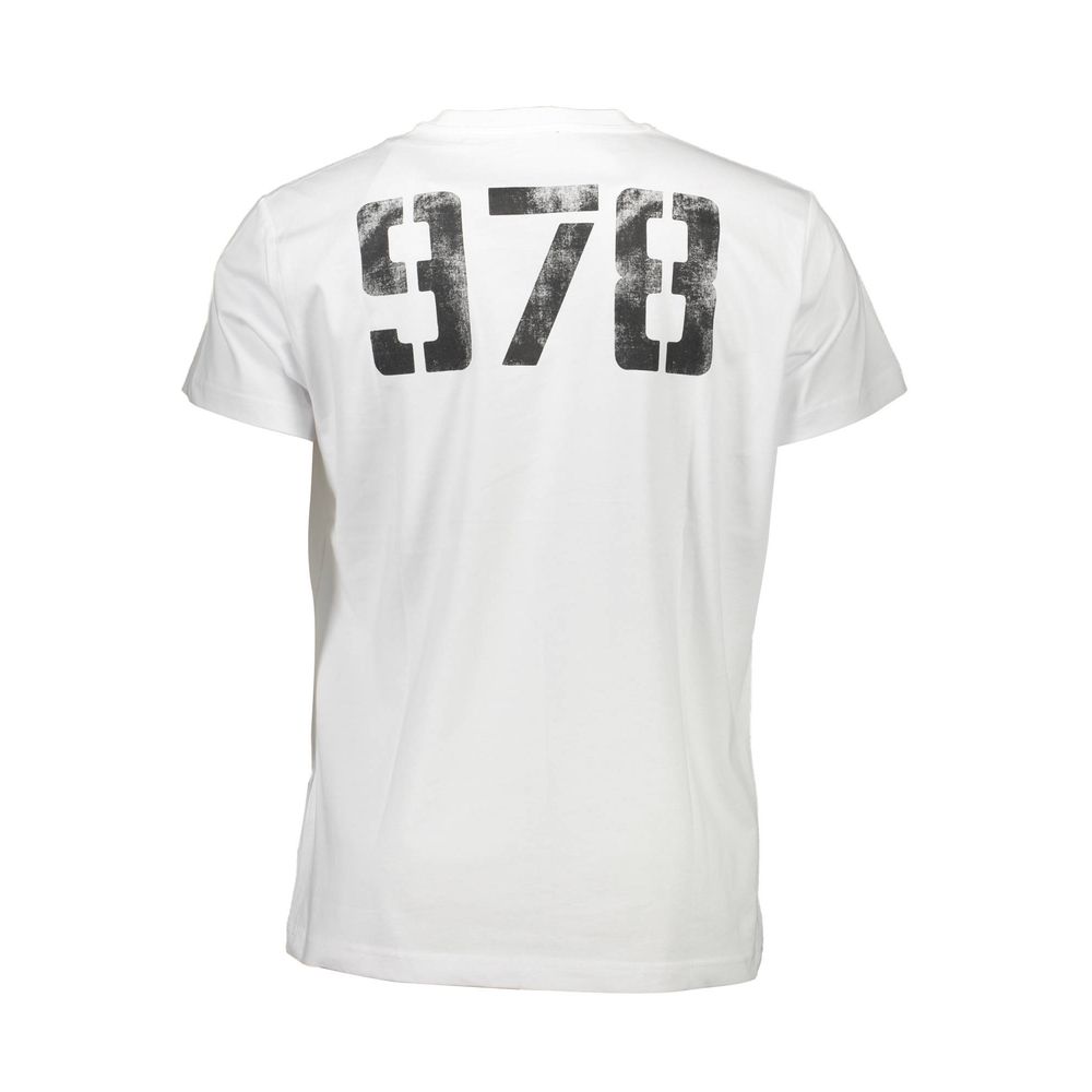  - White Cotton Men T-Shirt