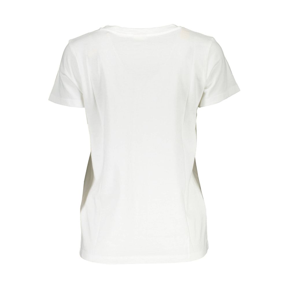  - White Cotton Women T-Shirt