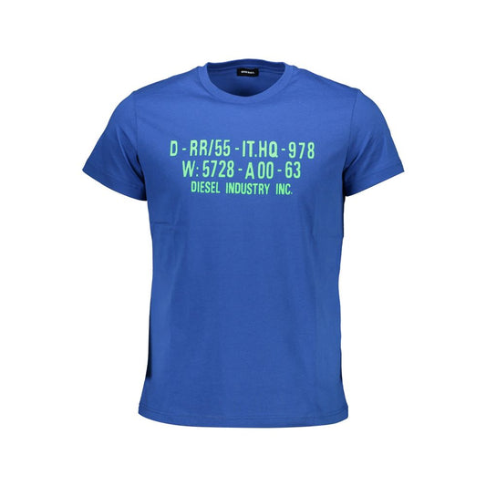  - Blue Cotton Men T-Shirt