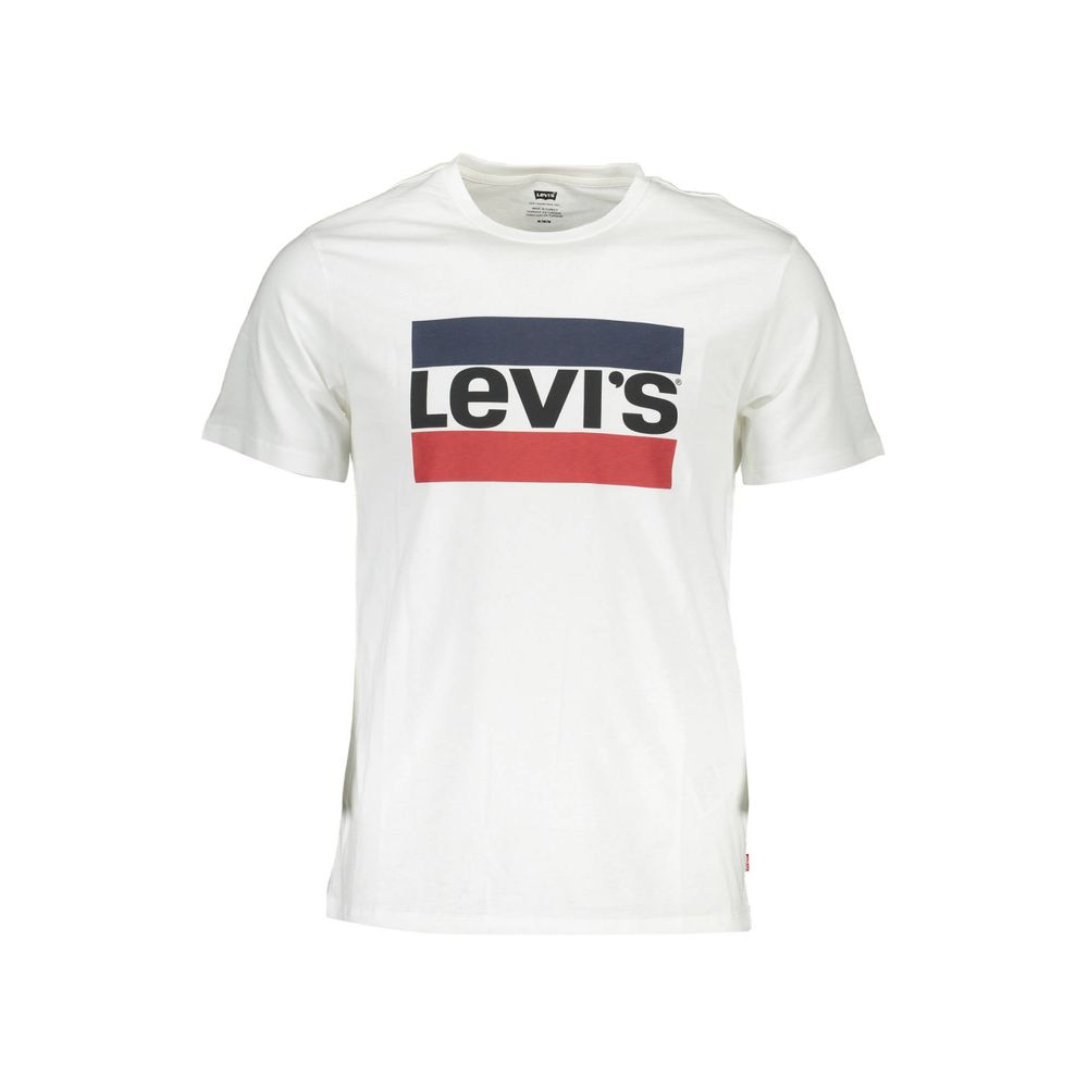  - White Cotton Men T-Shirt