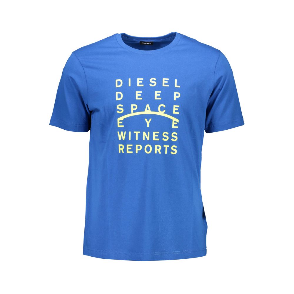  - Blue Cotton Men T-Shirt