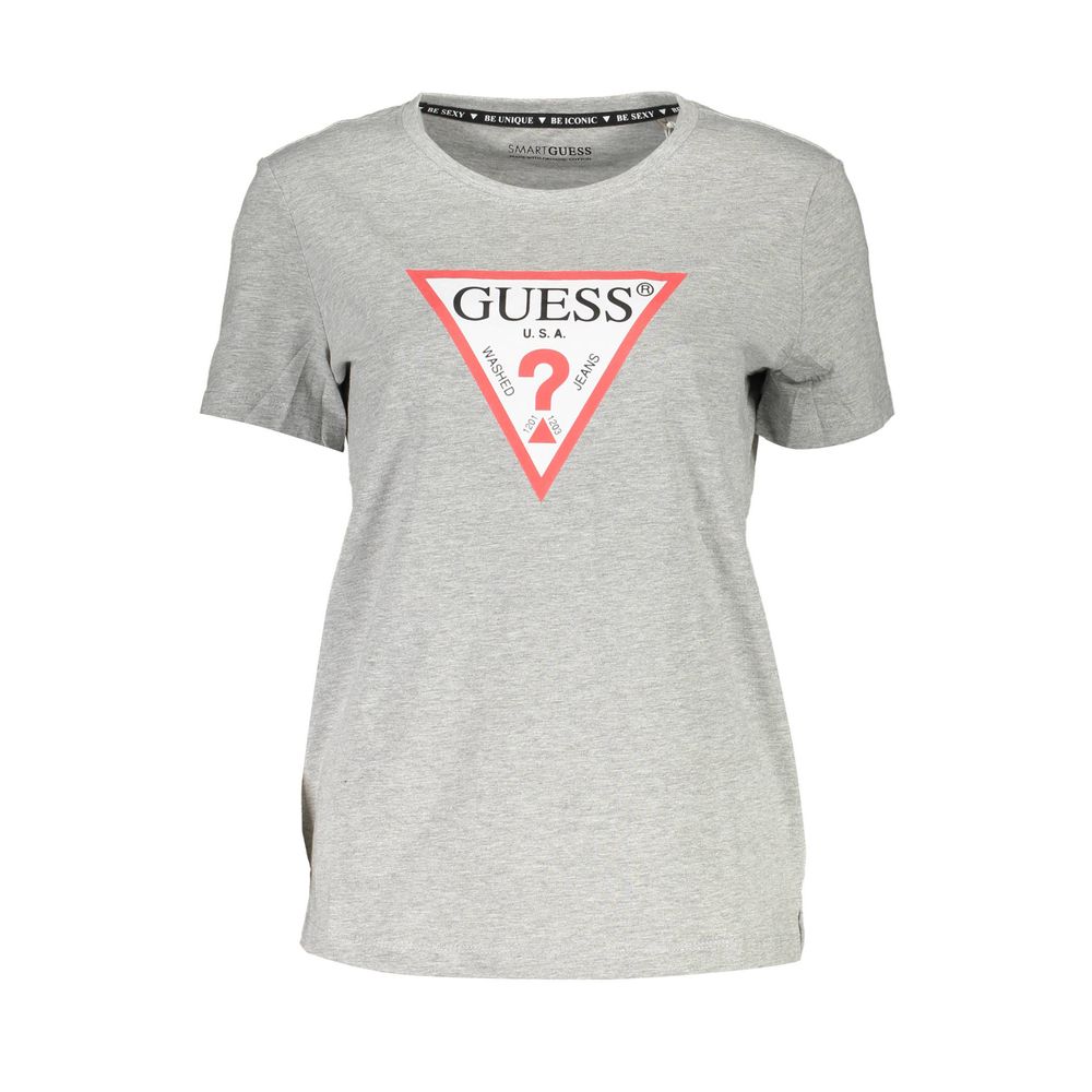  - Gray Cotton Women T-Shirt