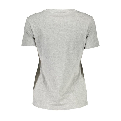  - Gray Cotton Women T-Shirt