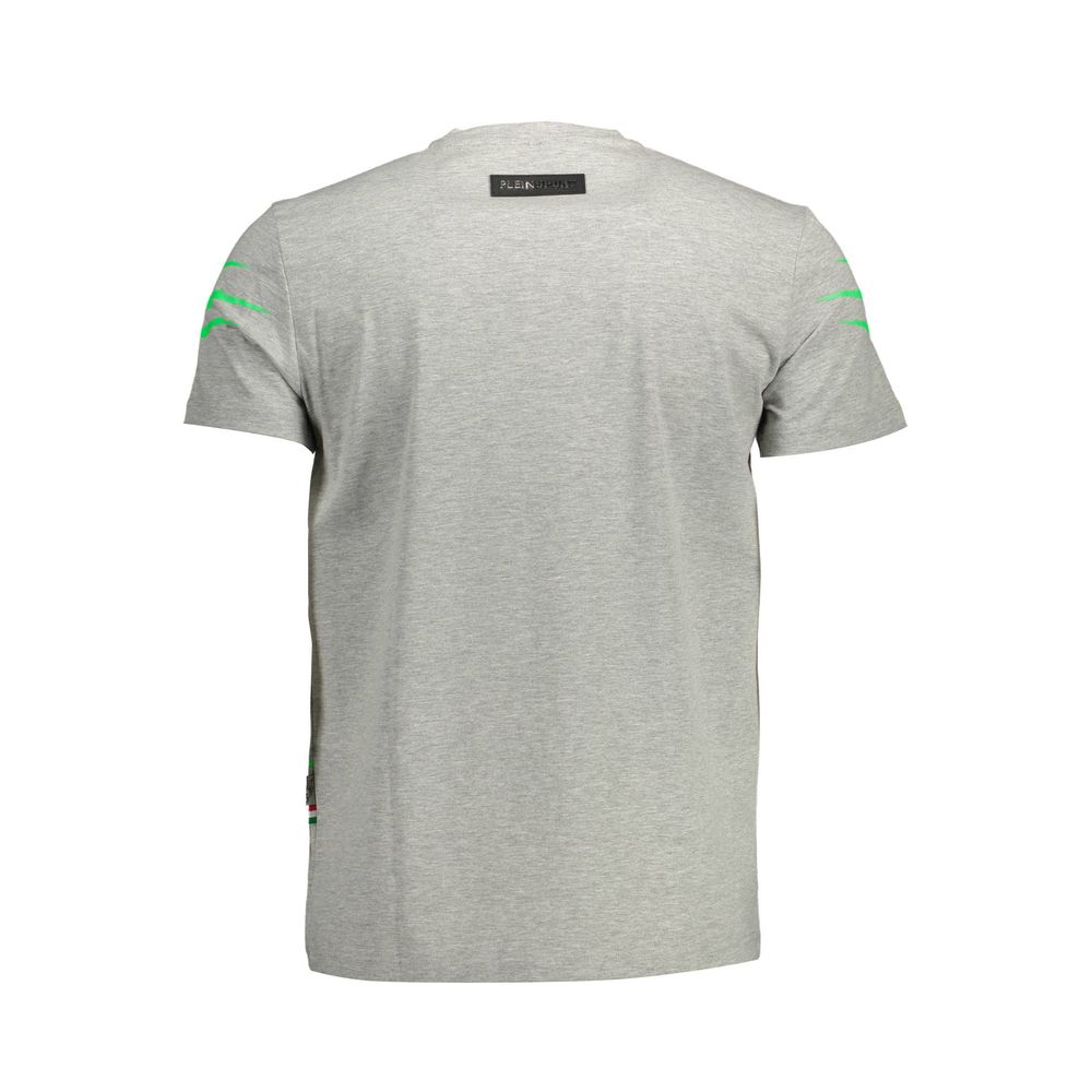  - Gray Cotton Men T-Shirt