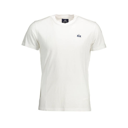  - White Cotton Men T-Shirt