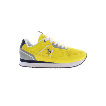  - Yellow Polyester Men Sneaker