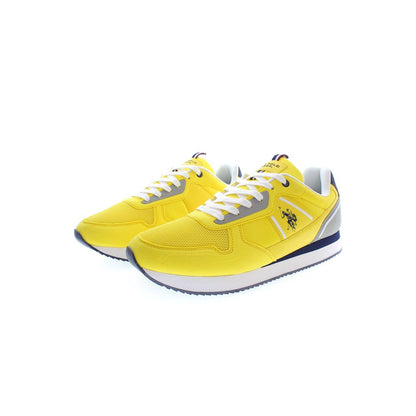  - Yellow Polyester Men Sneaker