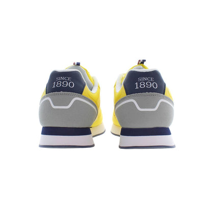  - Yellow Polyester Men Sneaker