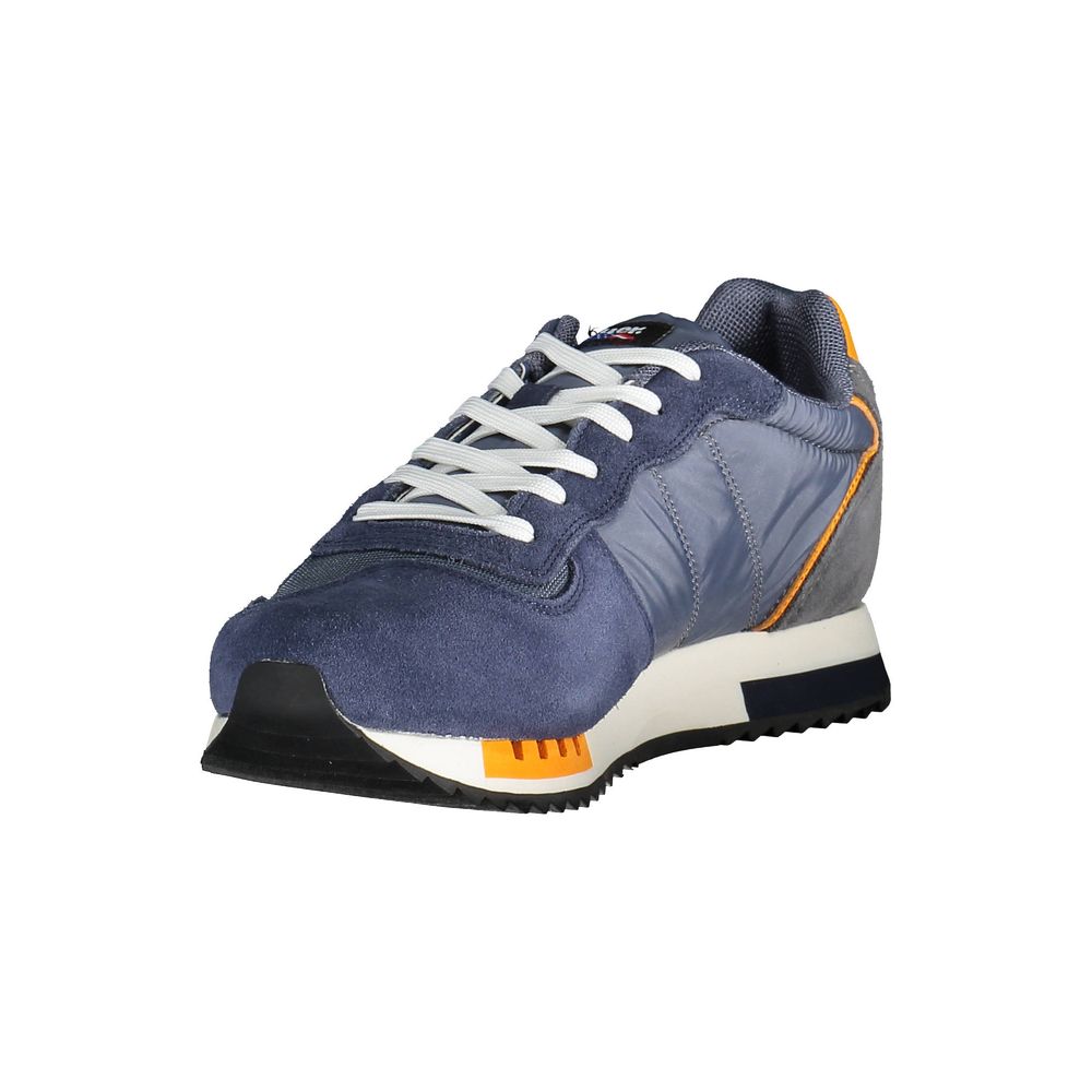  - Blue Leather Men Sneaker