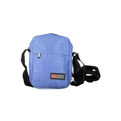 Blue Polyester Shoulder Bag