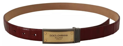 Brown Leather Gold Engraved Metal Buckle Belt - The Luxe Alliance