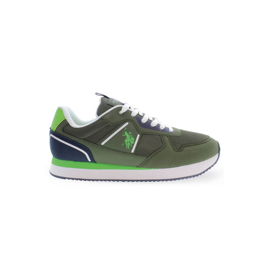  - Green Polyester Men Sneaker