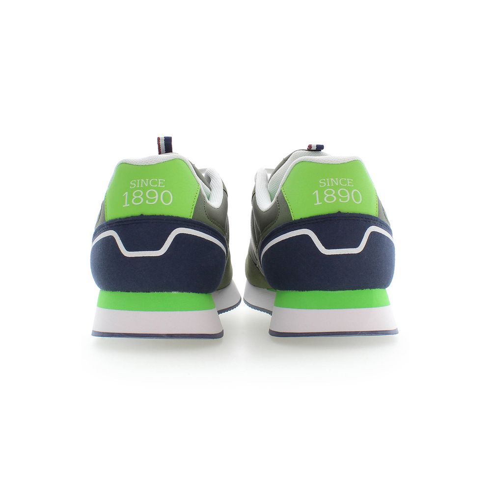  - Green Polyester Men Sneaker