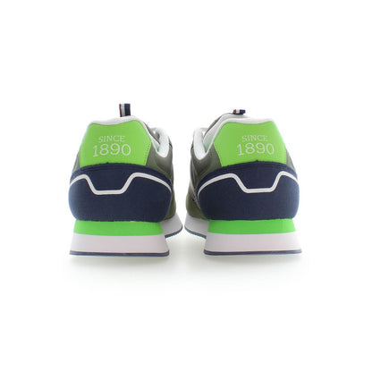  - Green Polyester Men Sneaker