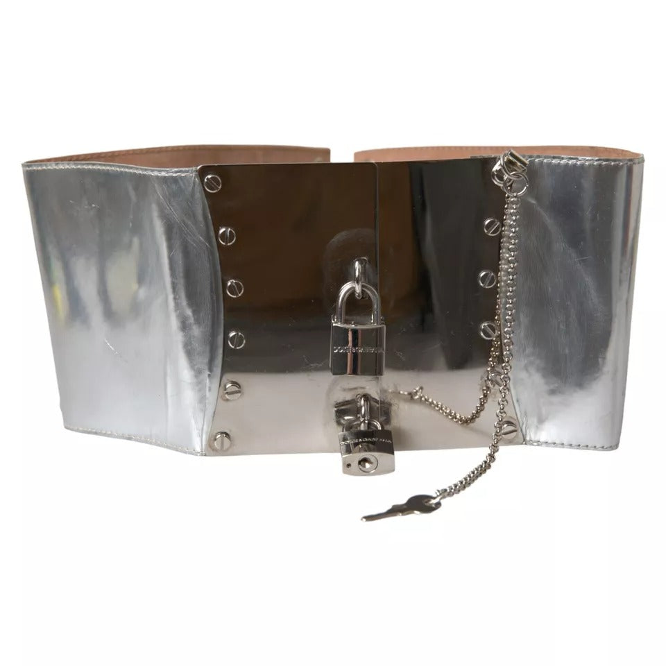 Silver Tone Brass Embellished Waist Belt - The Luxe Alliance