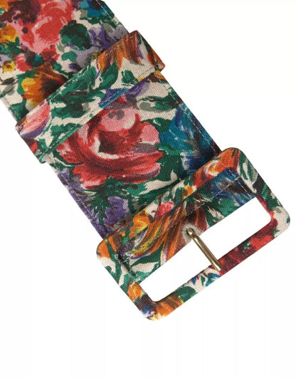  - Multicolor Carretto Fabric Wide Waist Belt