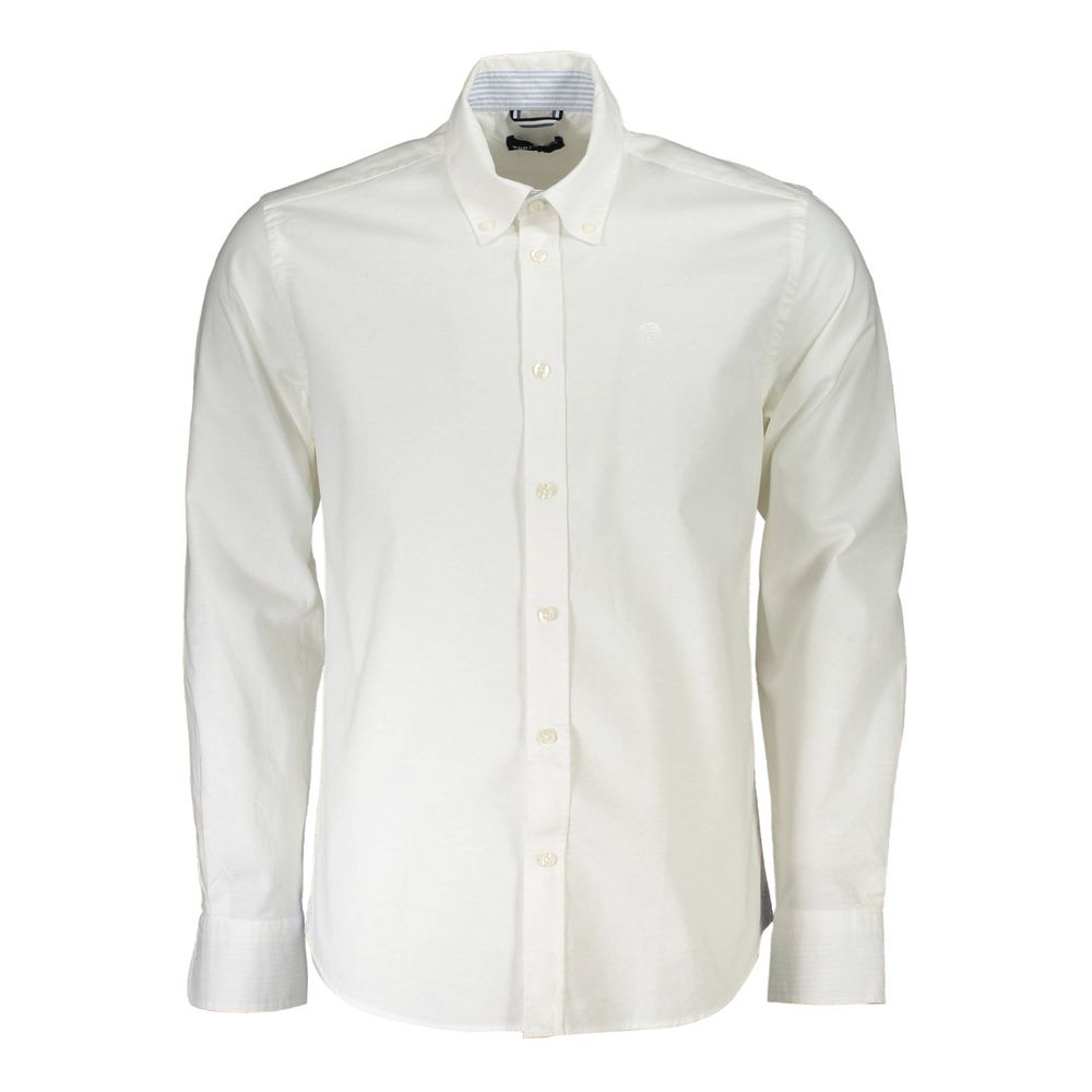  - White Cotton Men Shirt