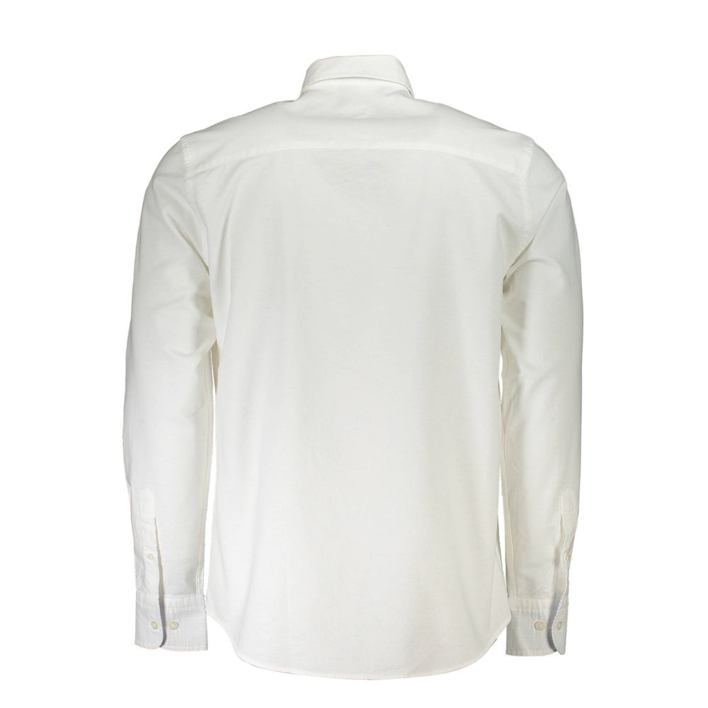  - White Cotton Men Shirt