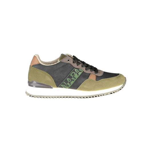  - Green Polyester Men Sneaker